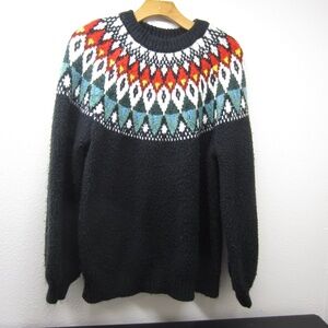 Urban Outfitters Cadence Intarsia Knit Sweater Women's L Boho Holiday‎ Fall READ